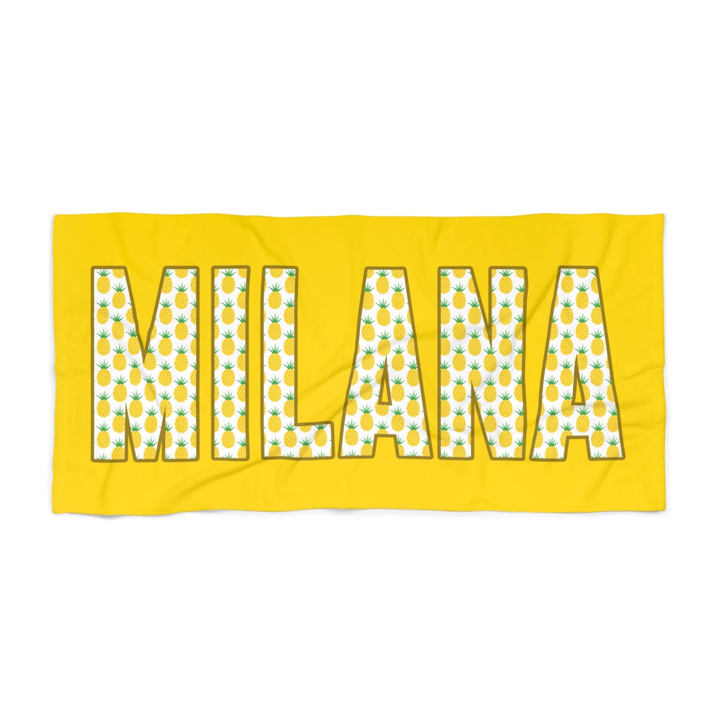 Personalized Beach Towel - Pineapples