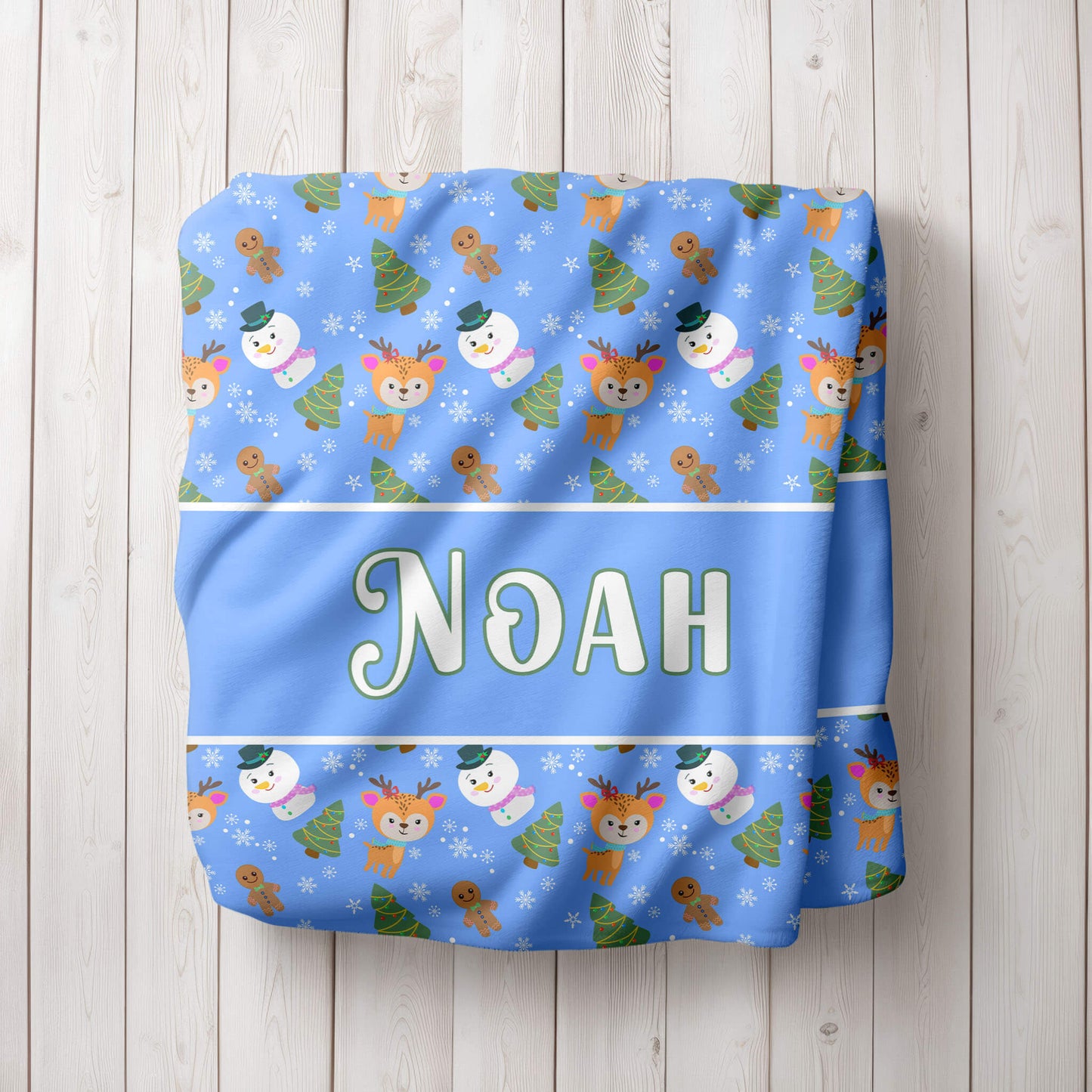 Personalized Christmas Blanket - Winter Day