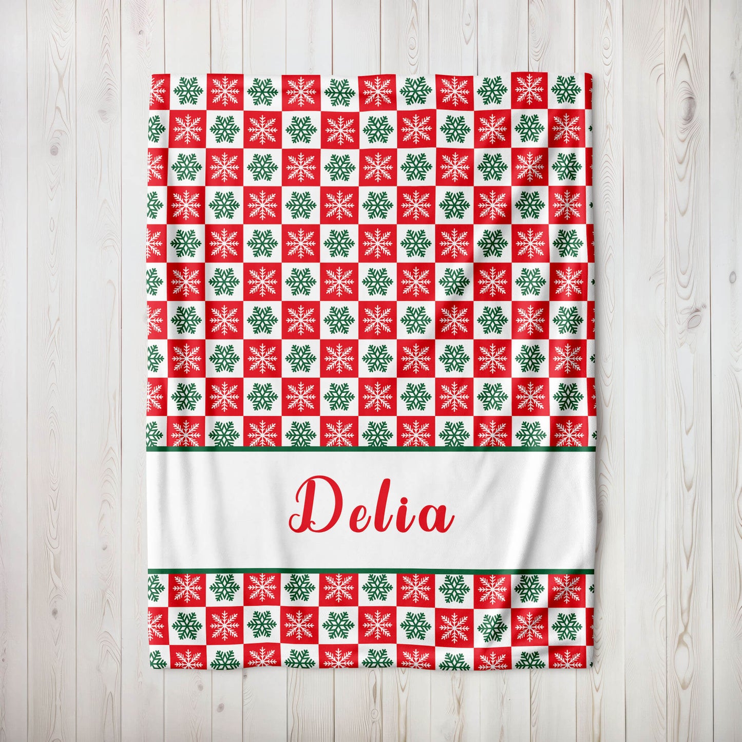 Personalized Christmas Blanket - Wonderful Snowflakes