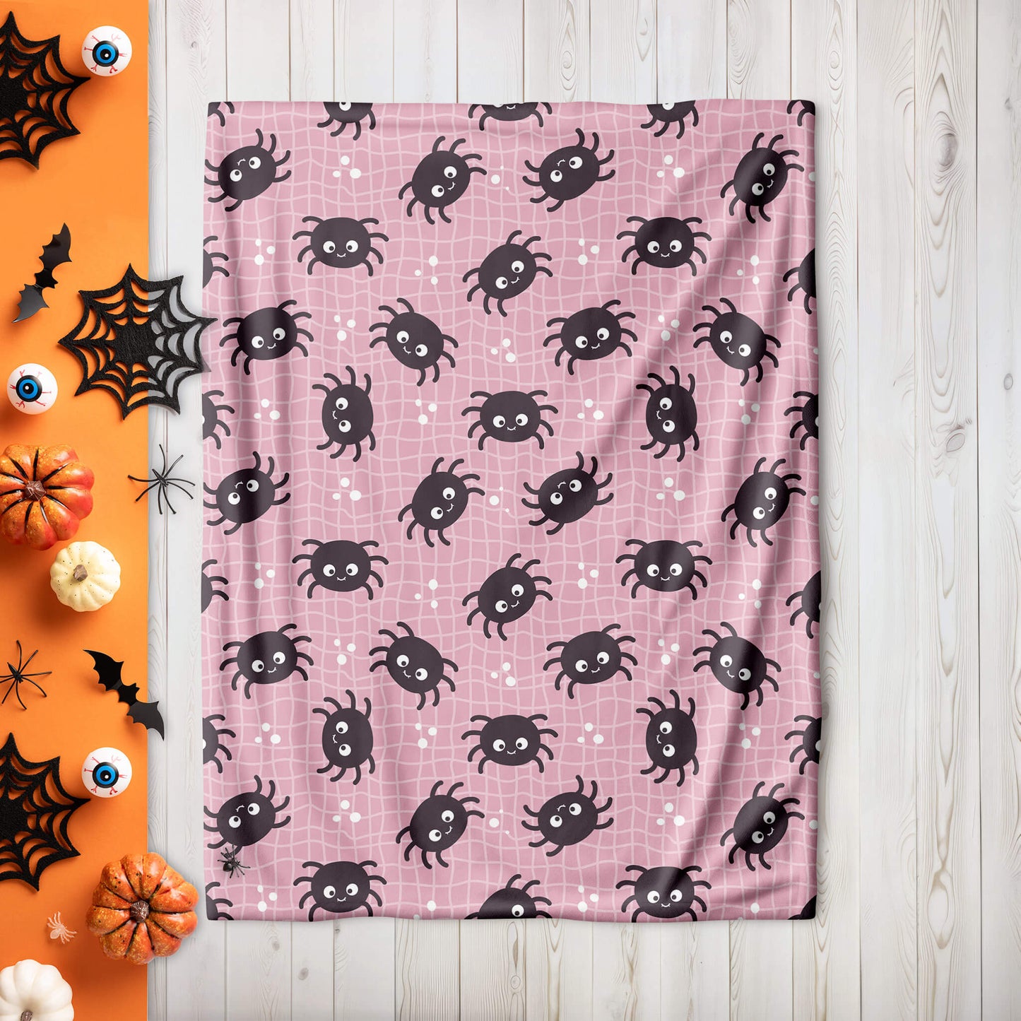 Halloween Blanket - Cute Spiders