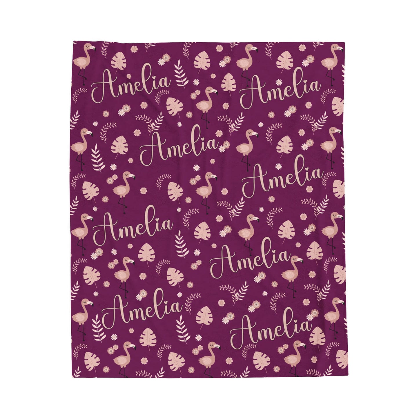 Personalized Baby Blanket - Flamingo