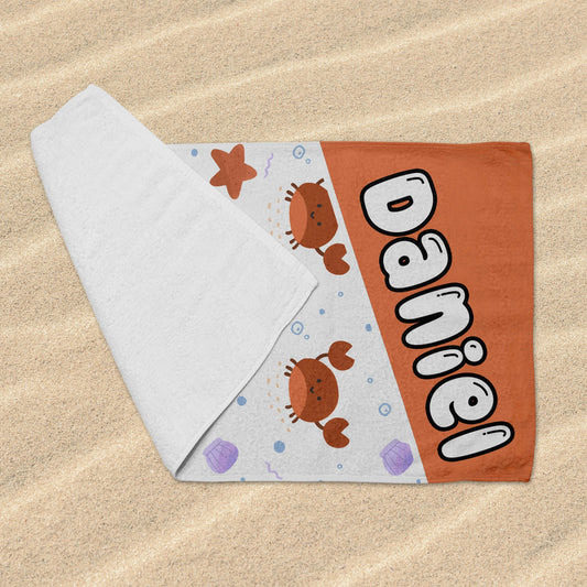 Personalized Beach Towel - Crabs