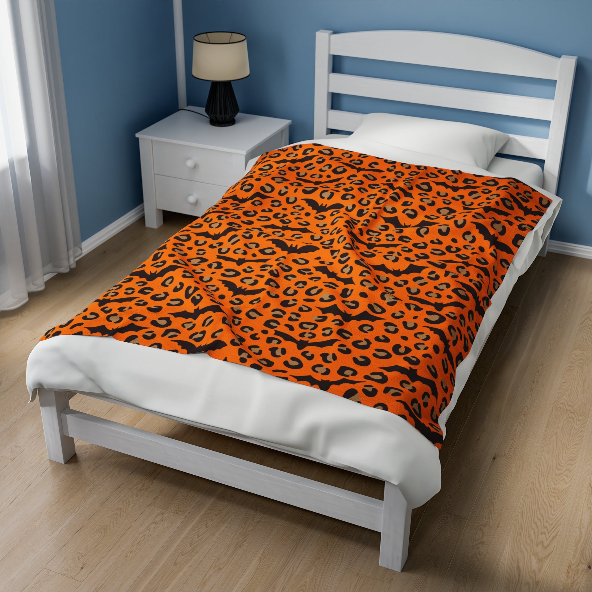 Halloween Blanket - Leopard Bat