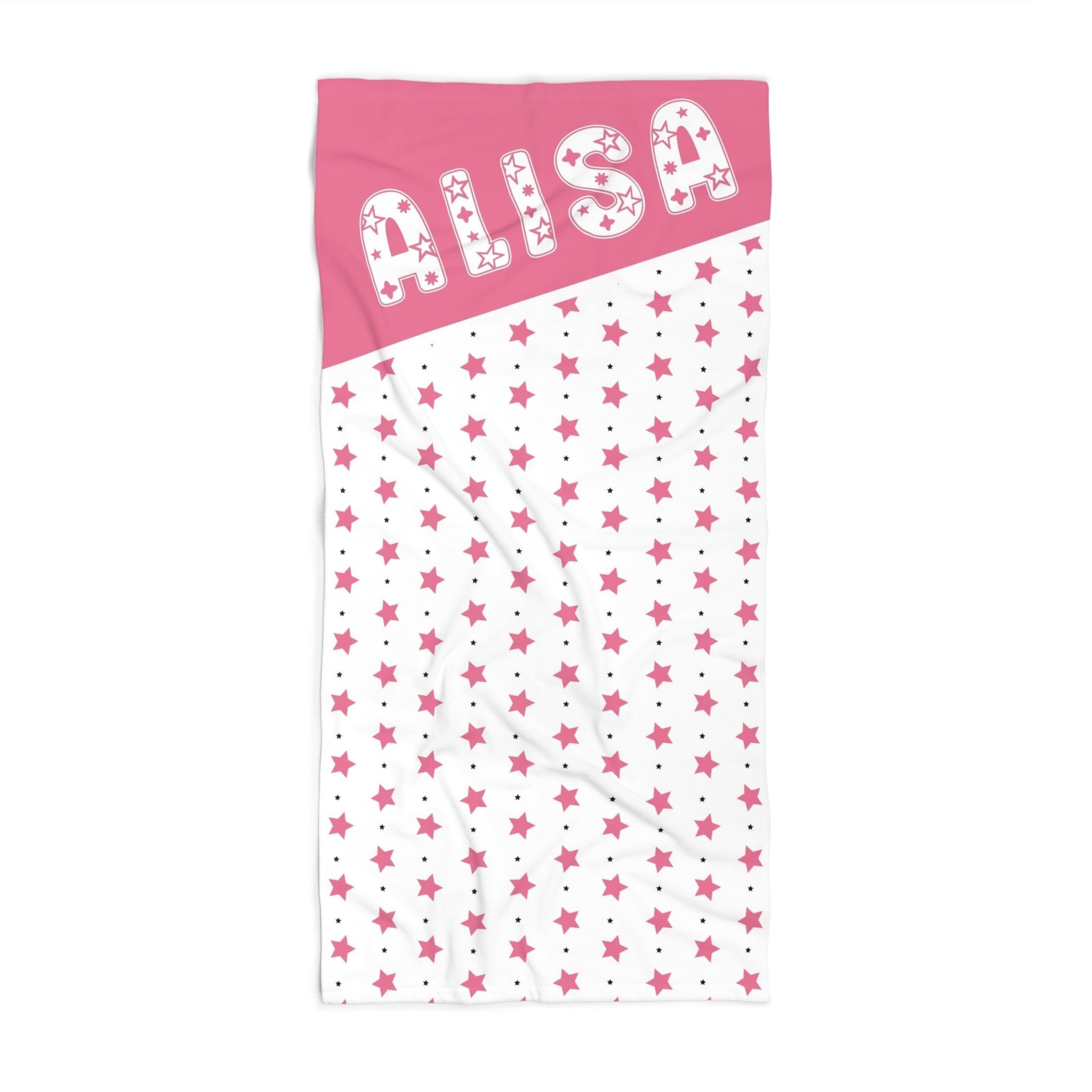 Personalized Beach Towel - Coral Stars