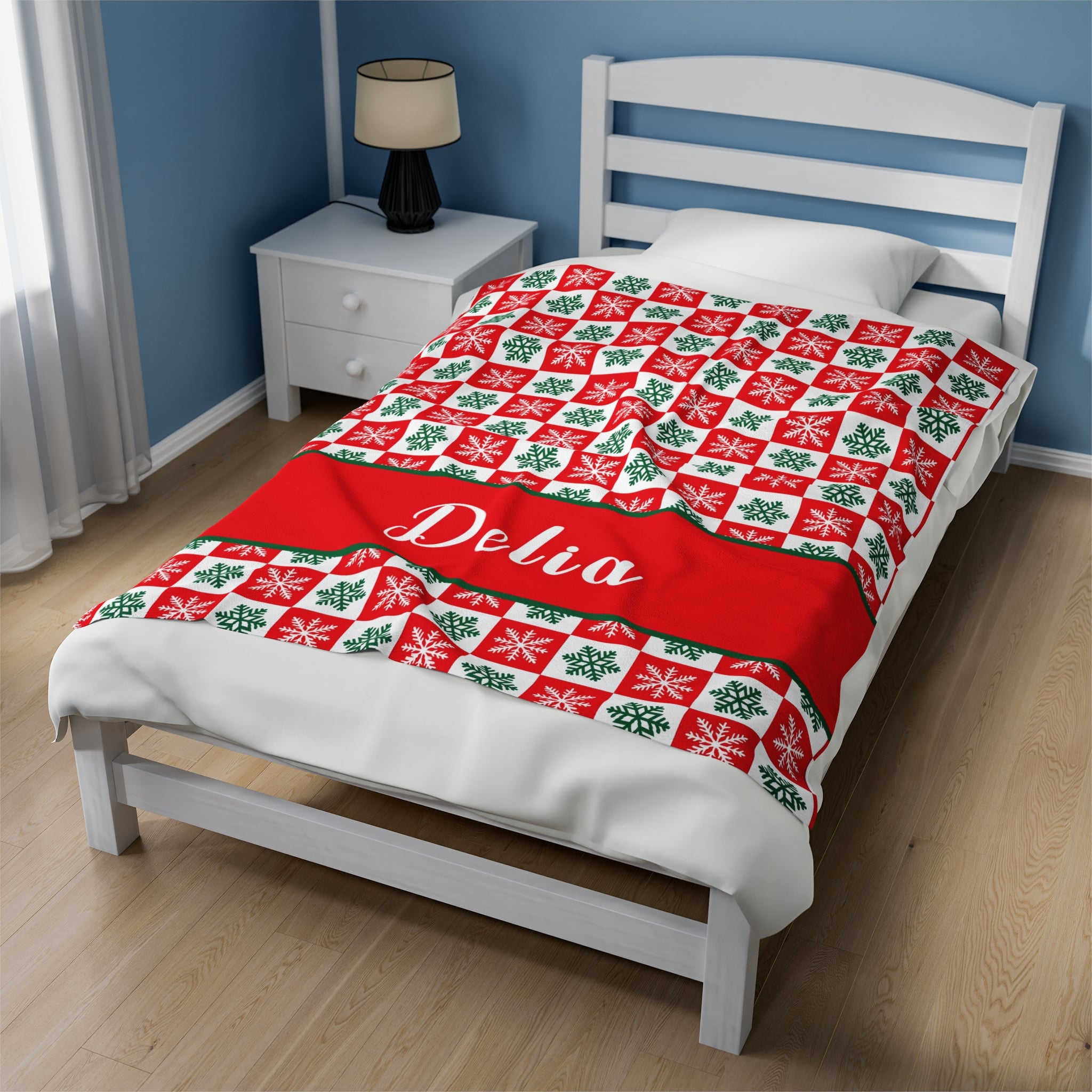 Personalized Christmas Blanket - Wonderful Snowflakes