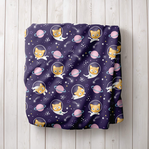 Cozy Blanket - Kitten in Space