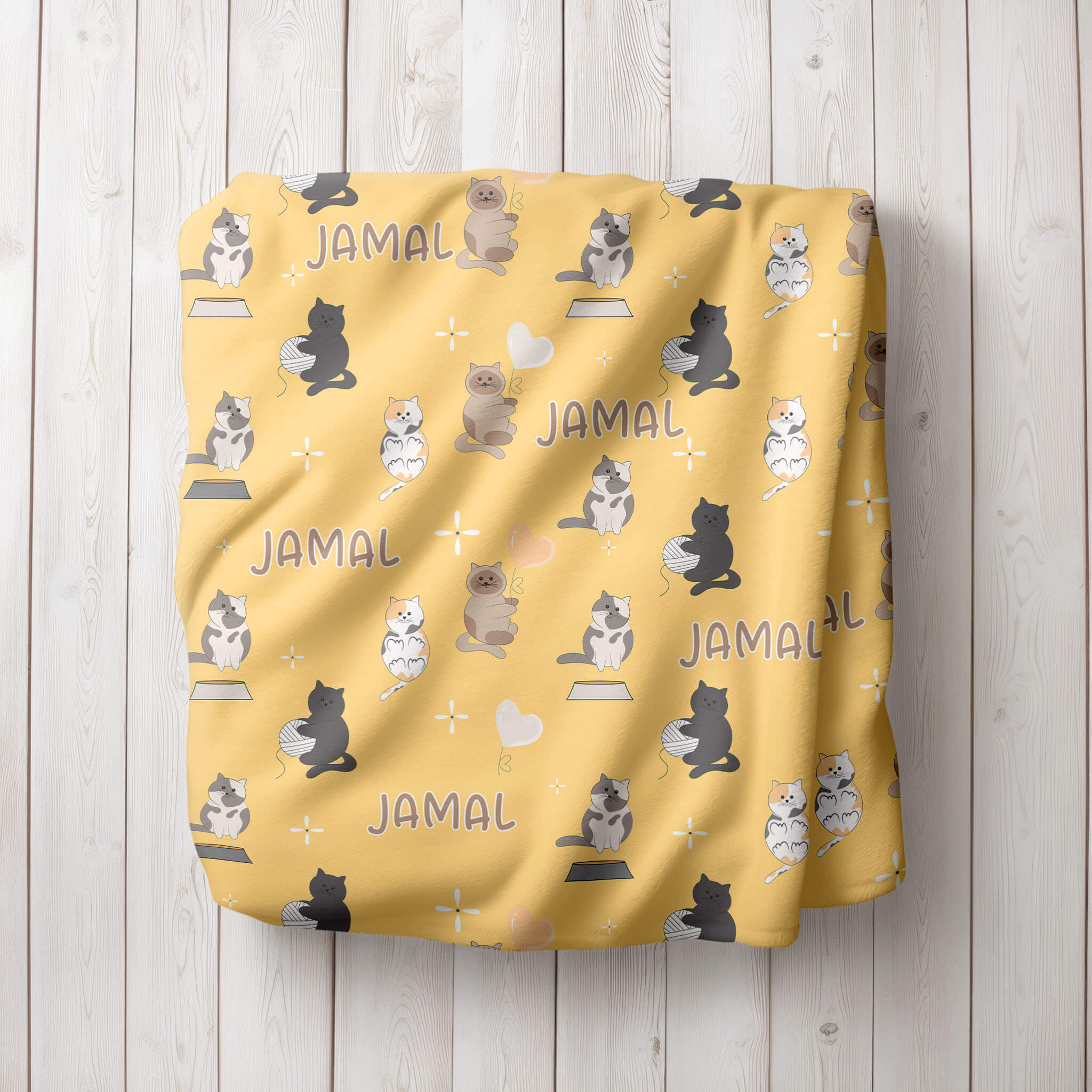 Personalized Name Blanket - Playful Kittens