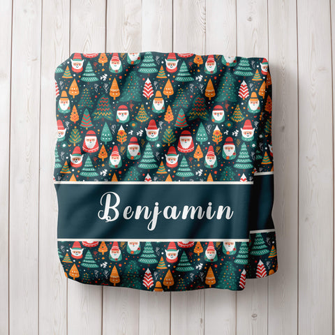 Personalized Christmas Blanket - Cute Gnomes