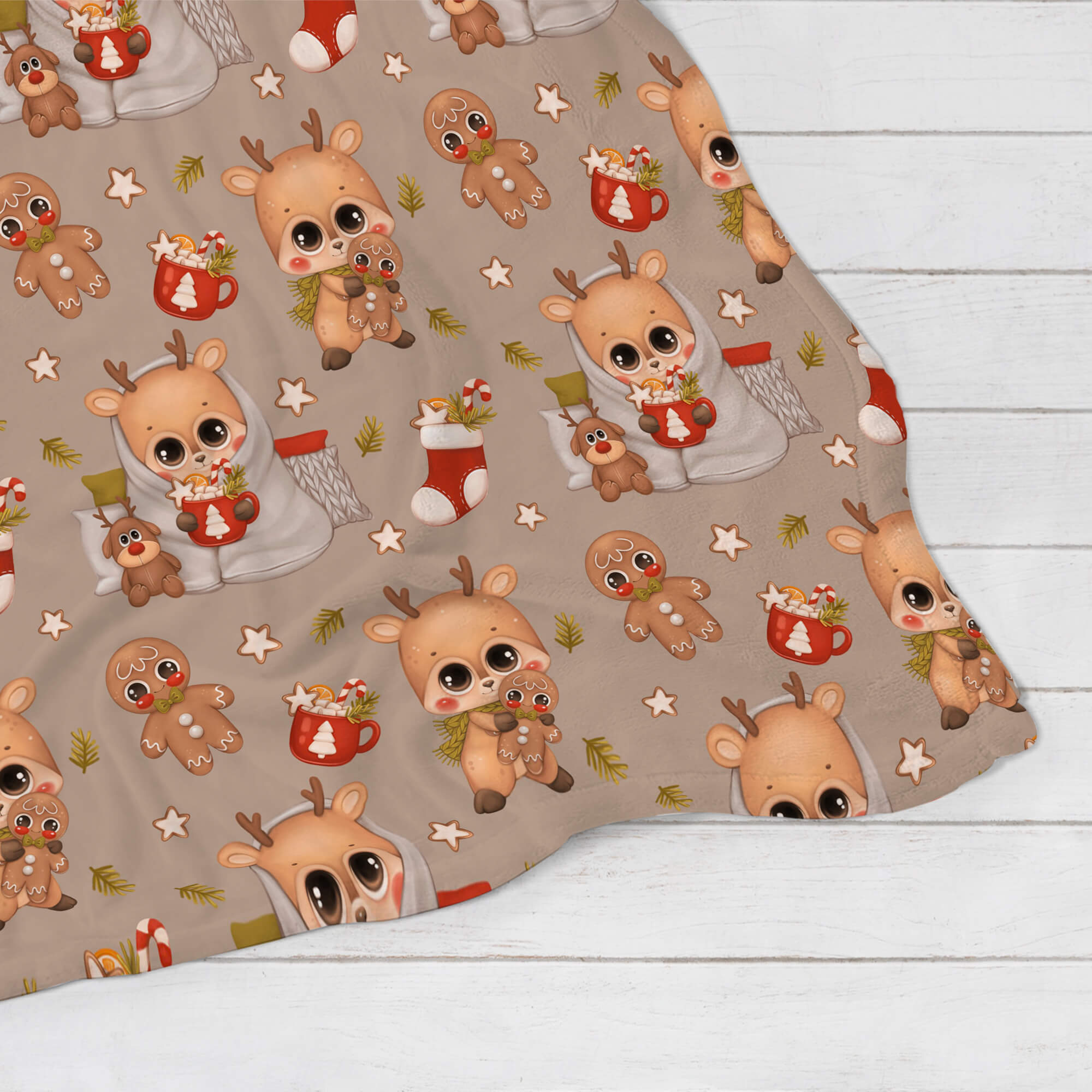 Christmas Blanket - Cute Reindeer