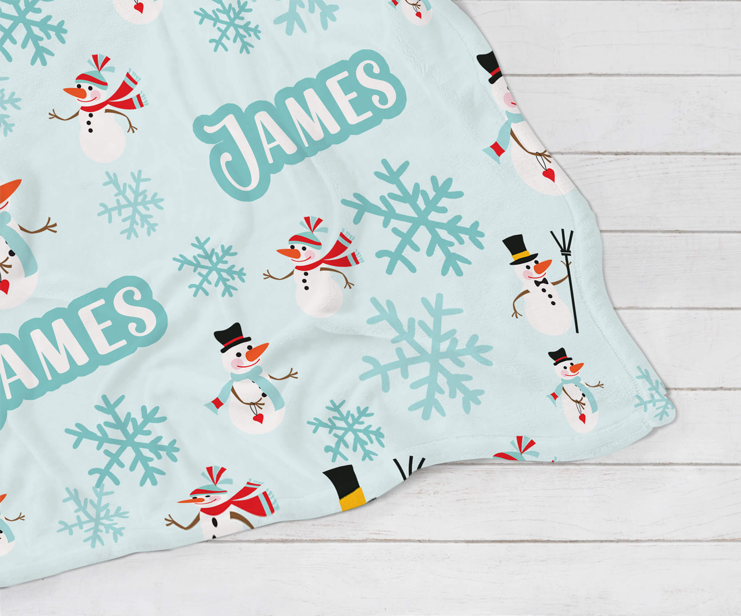 Personalized Christmas Blanket - Funny Snowmen