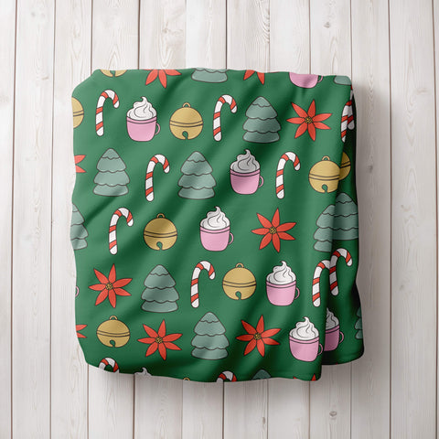 Christmas Blanket - Holiday Mood - Green