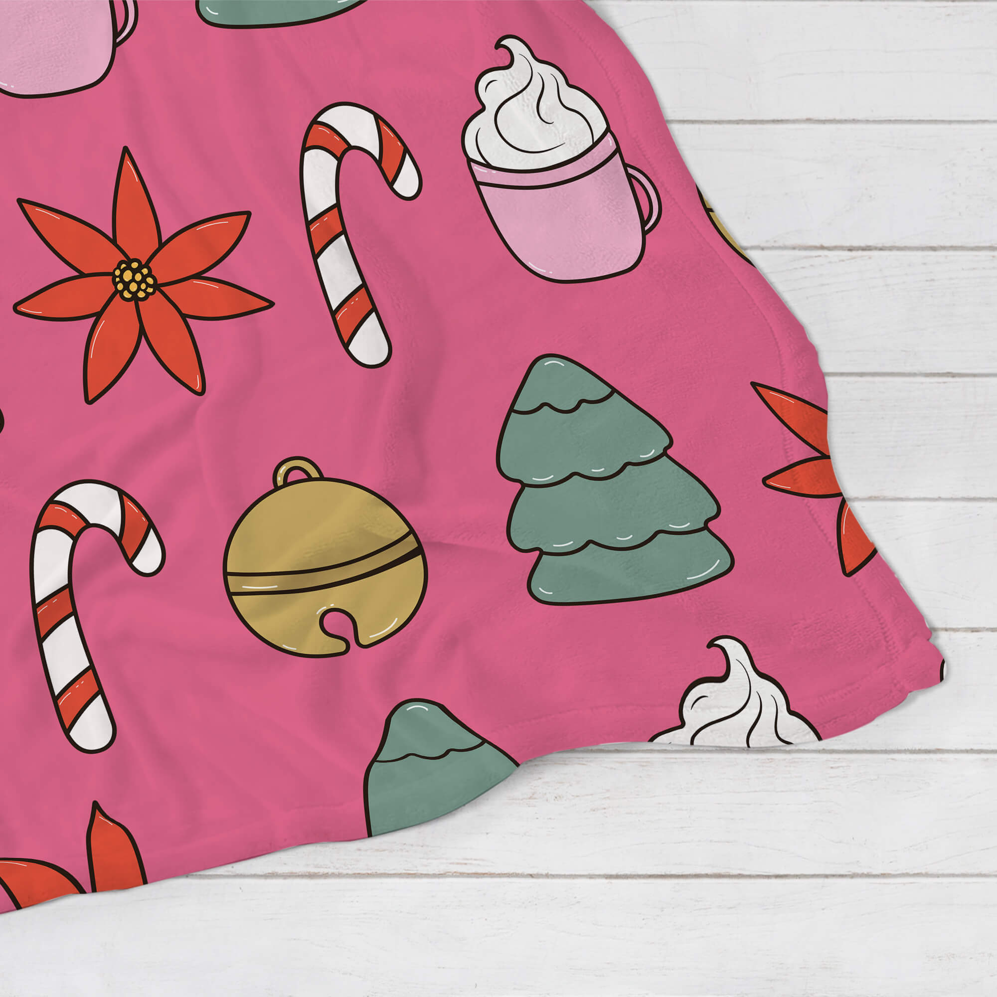 Christmas Blanket - Holiday Mood - Pink