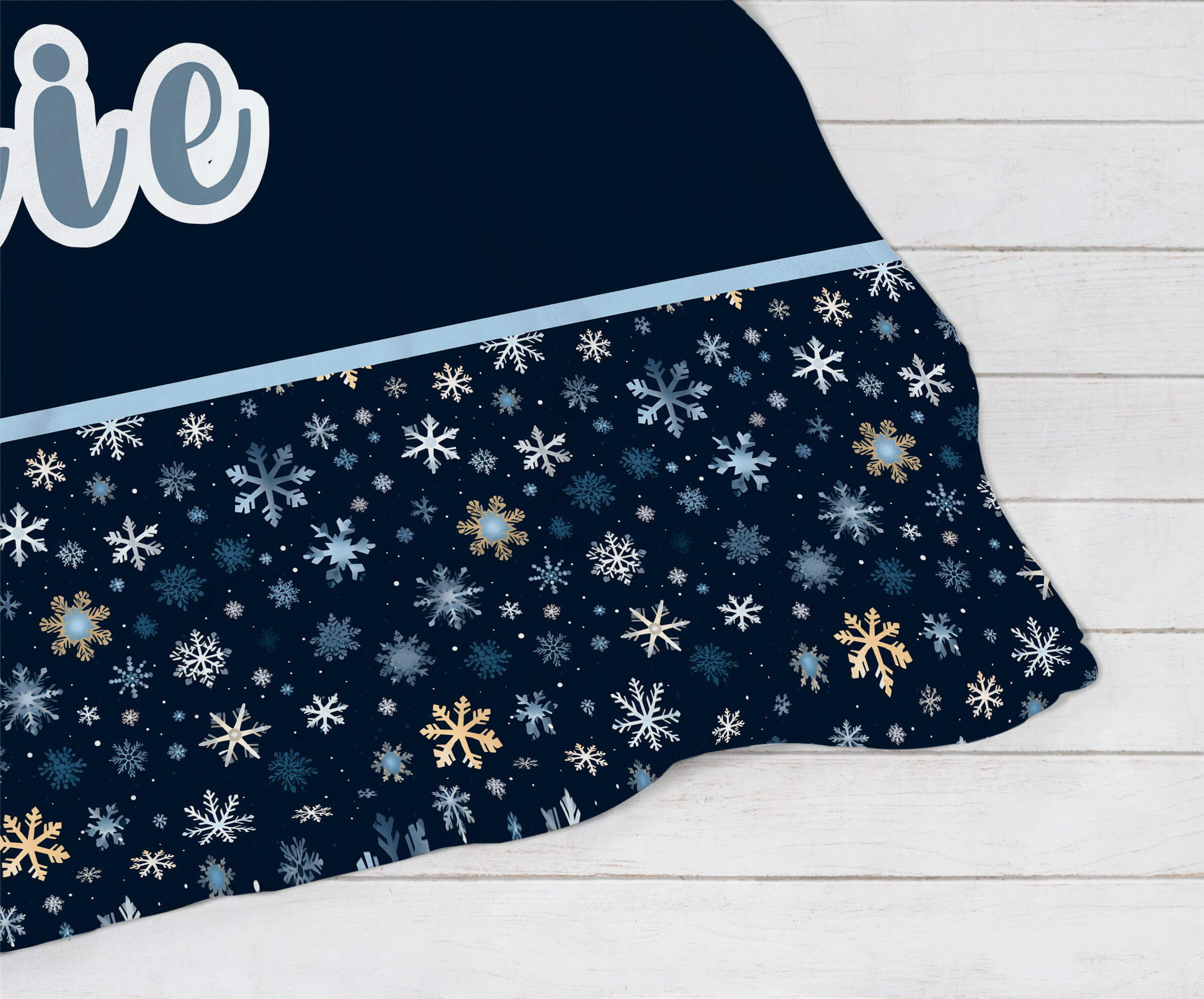 Personalized Christmas Blanket - Snowflakes