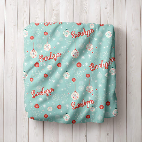 Personalized Christmas Blanket - Snowy Charm