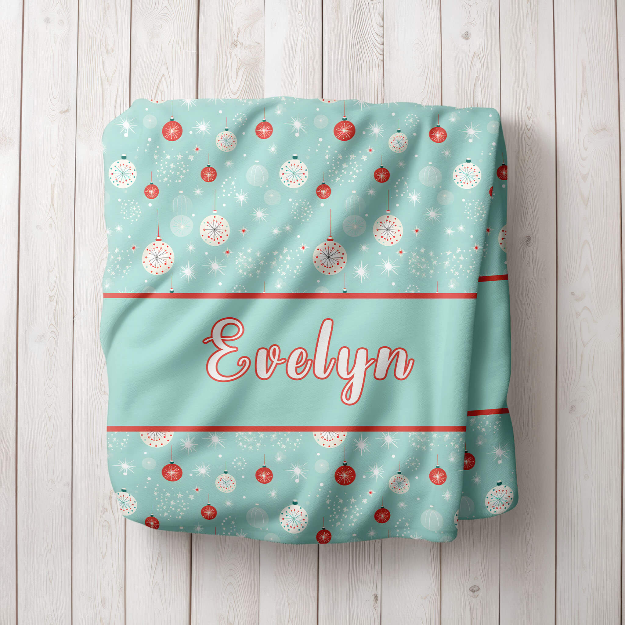 Personalized Christmas Blanket - Snowy Charm