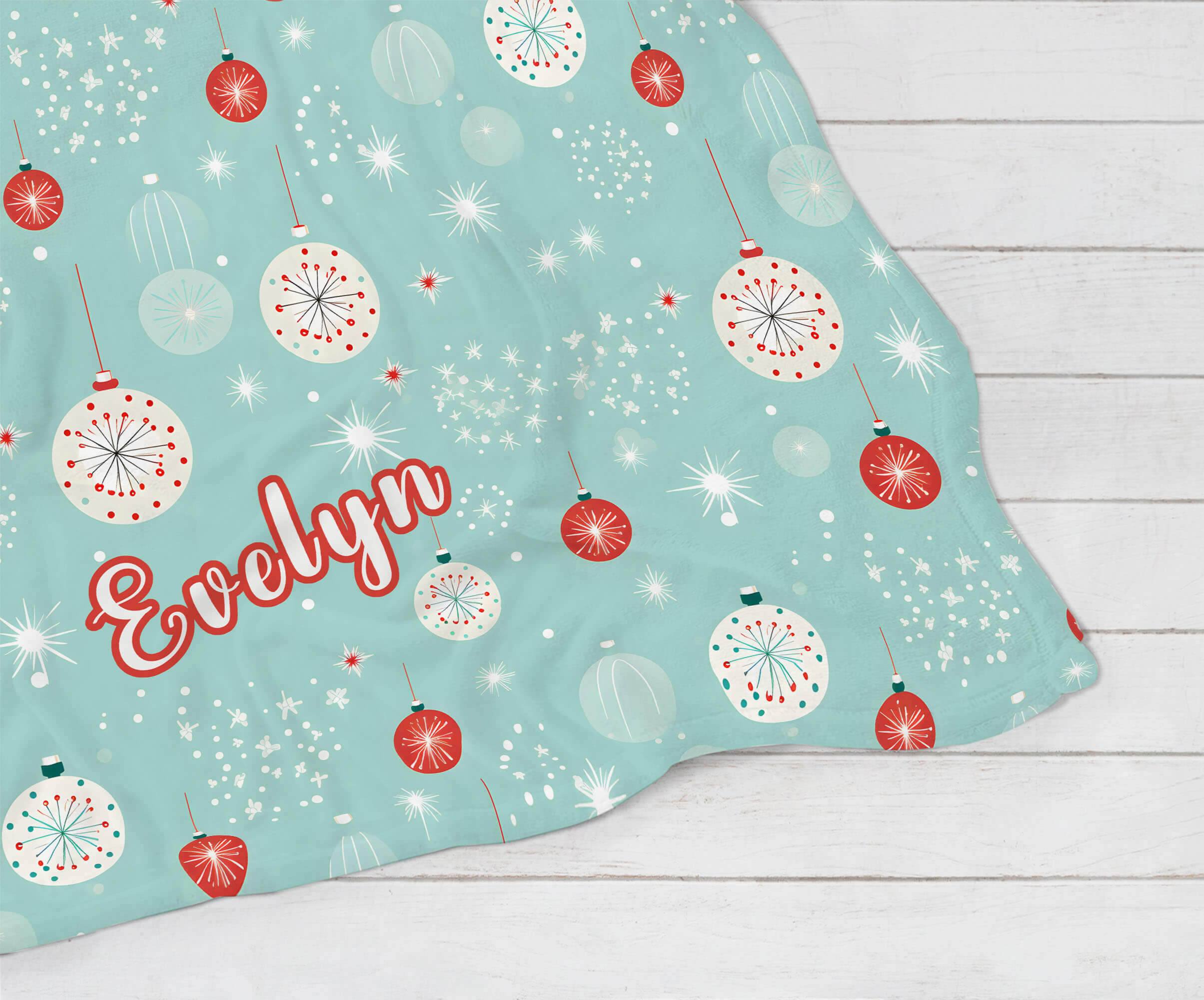 Personalized Christmas Blanket - Snowy Charm