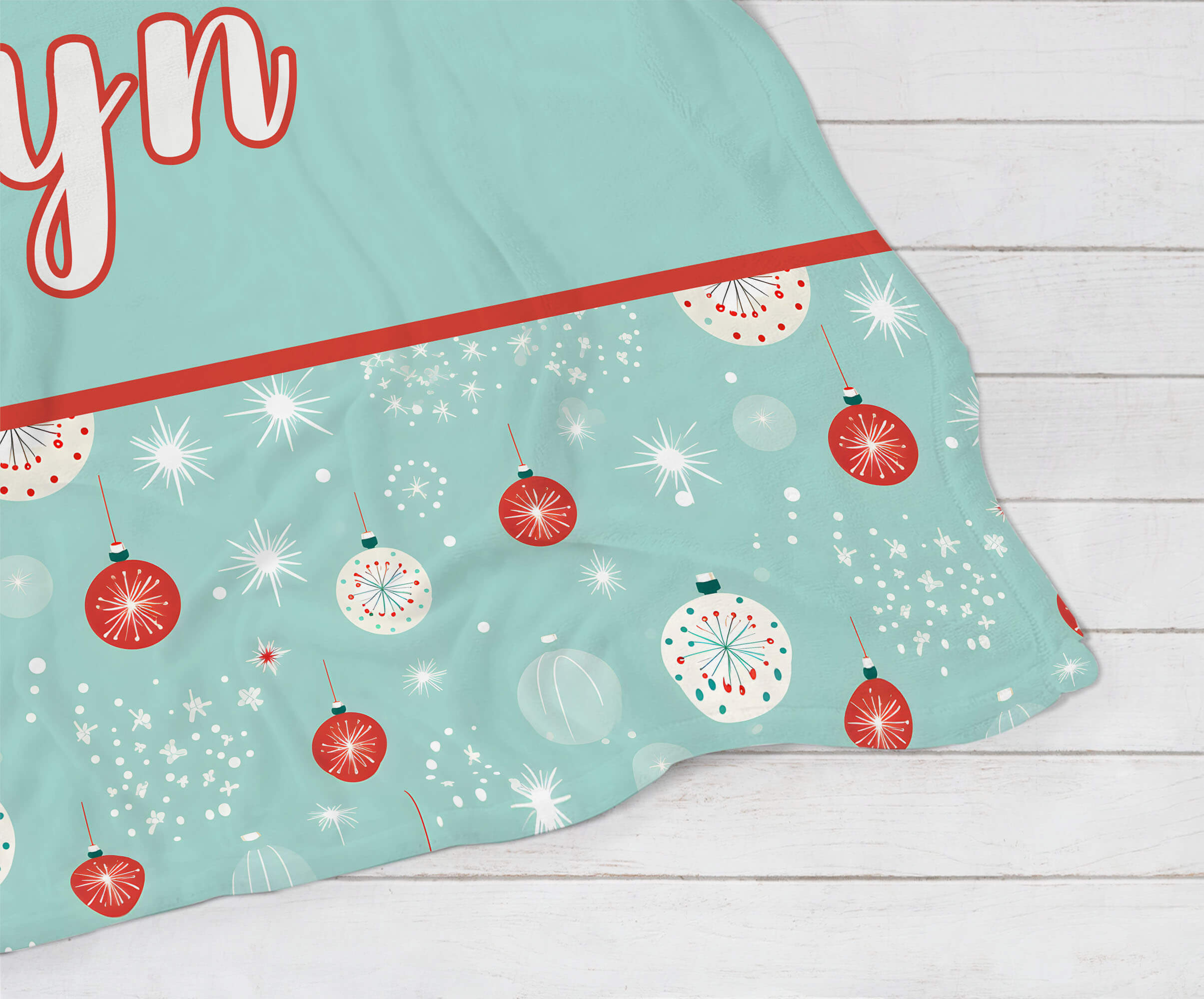 Personalized Christmas Blanket - Snowy Charm