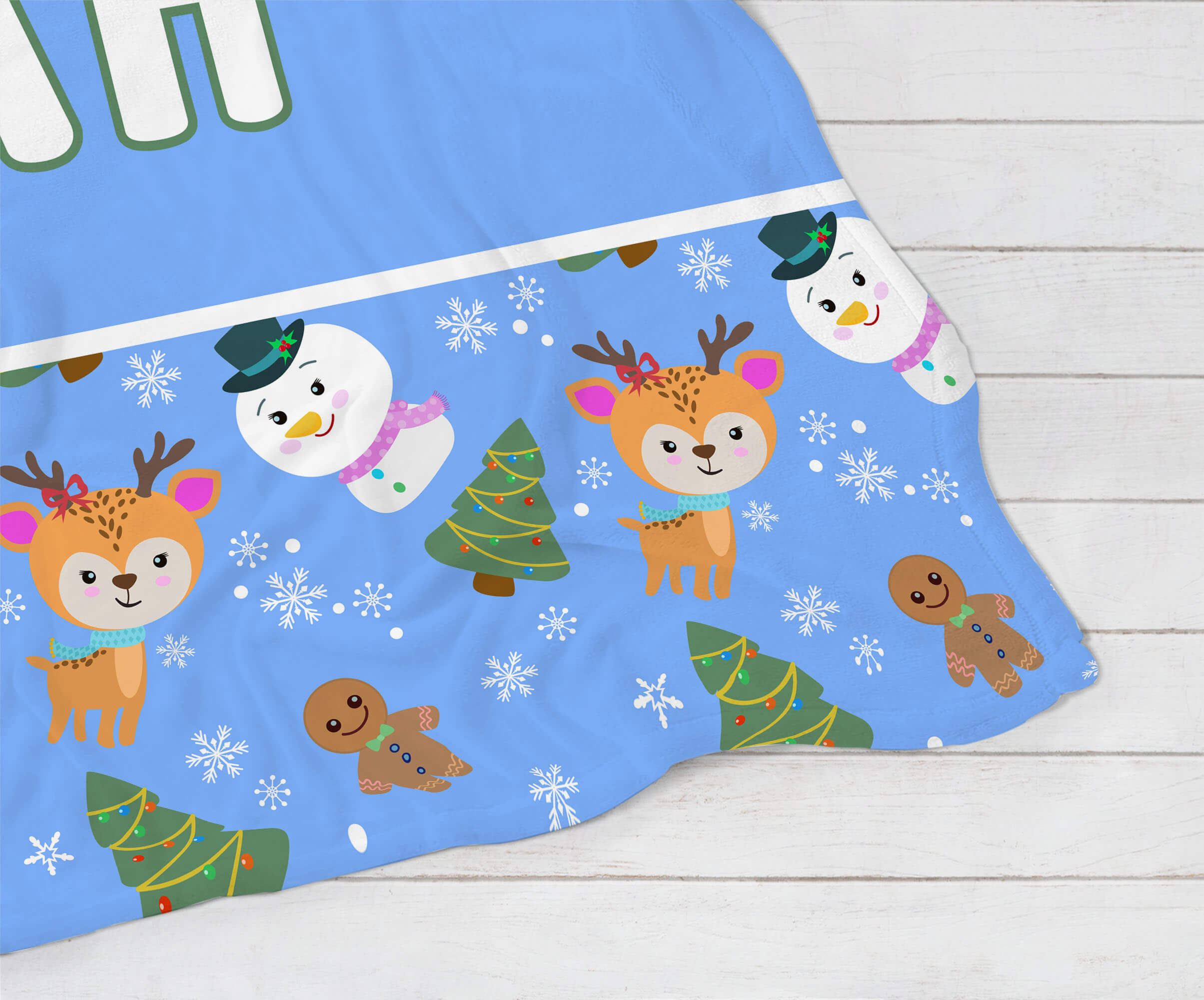 Personalized Christmas Blanket - Winter Day