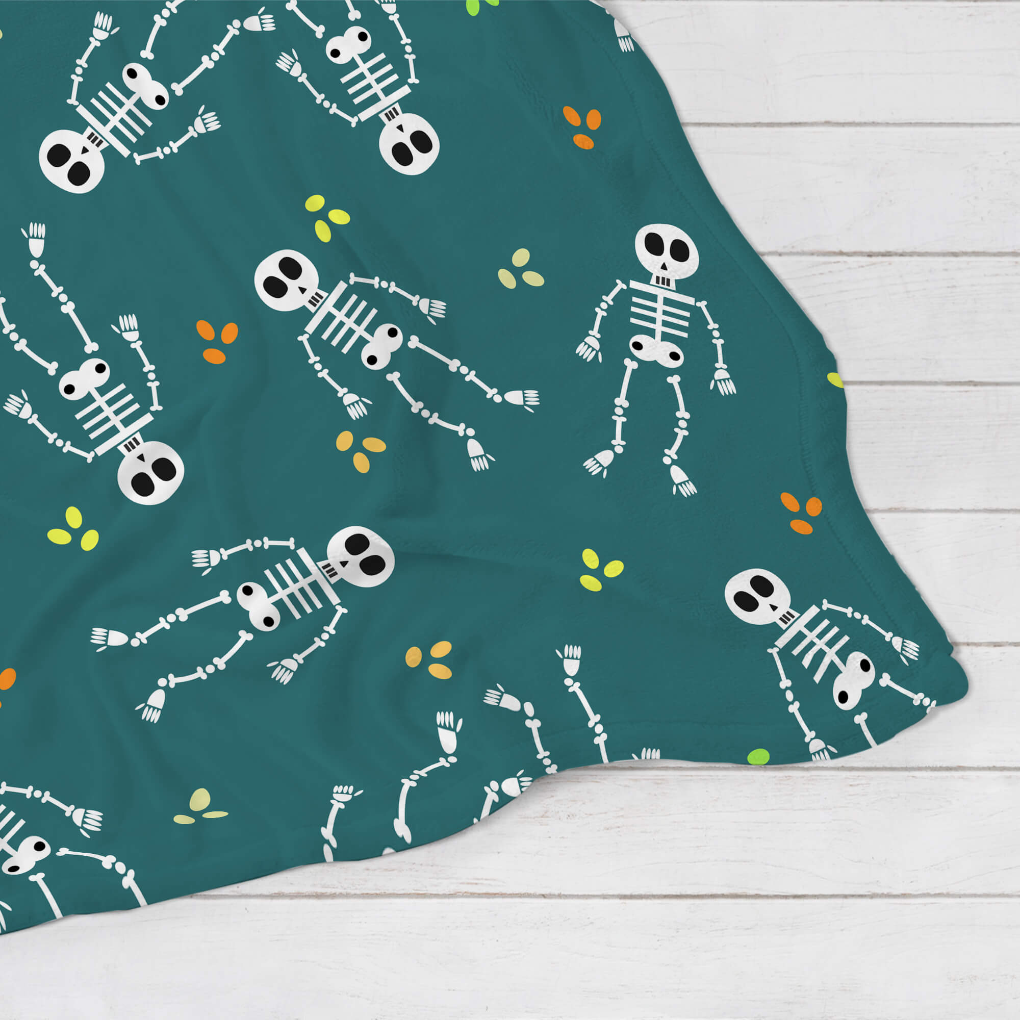 Halloween Blanket - Boo Skeletons