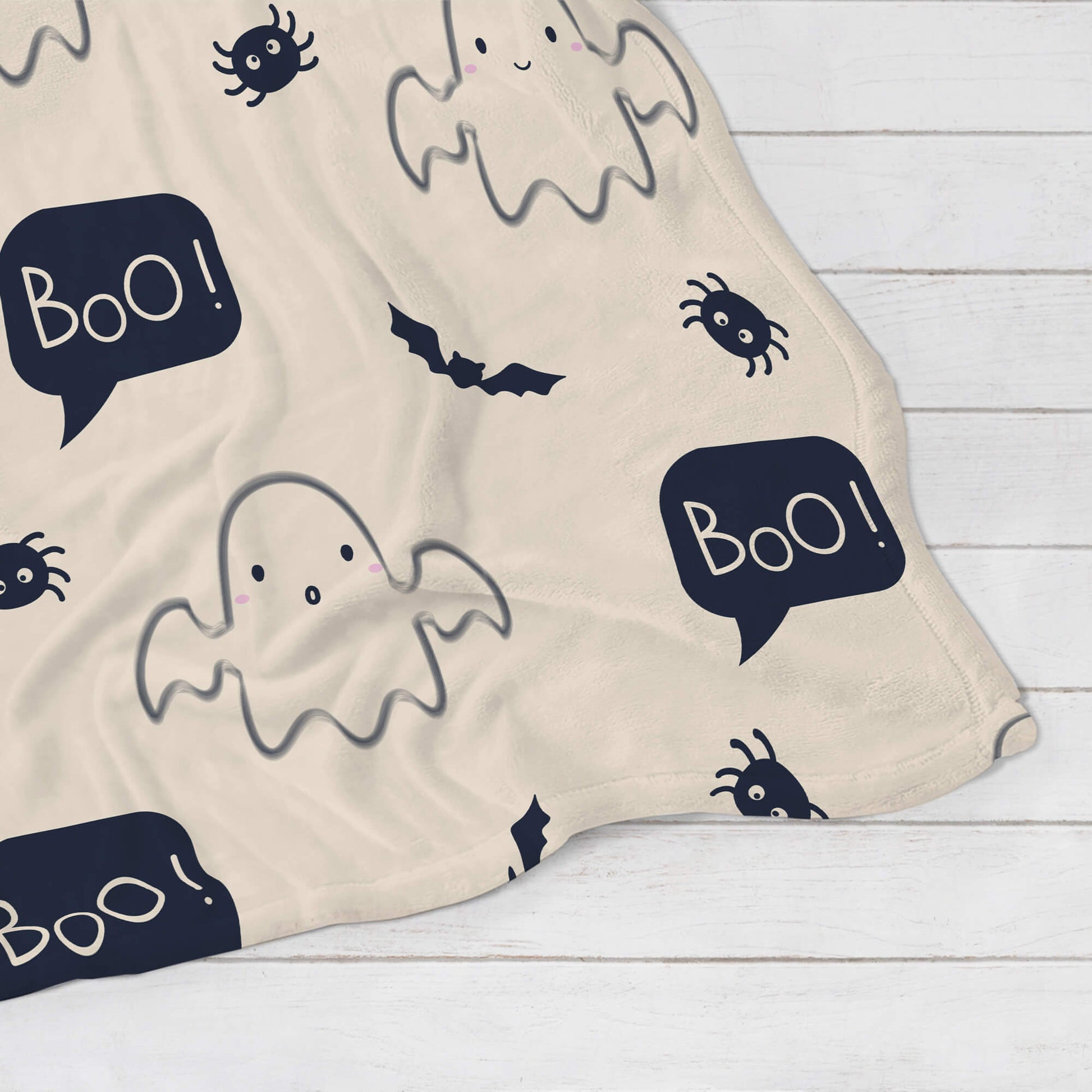 Halloween Blanket Cute Ghost – Cozy Panda1