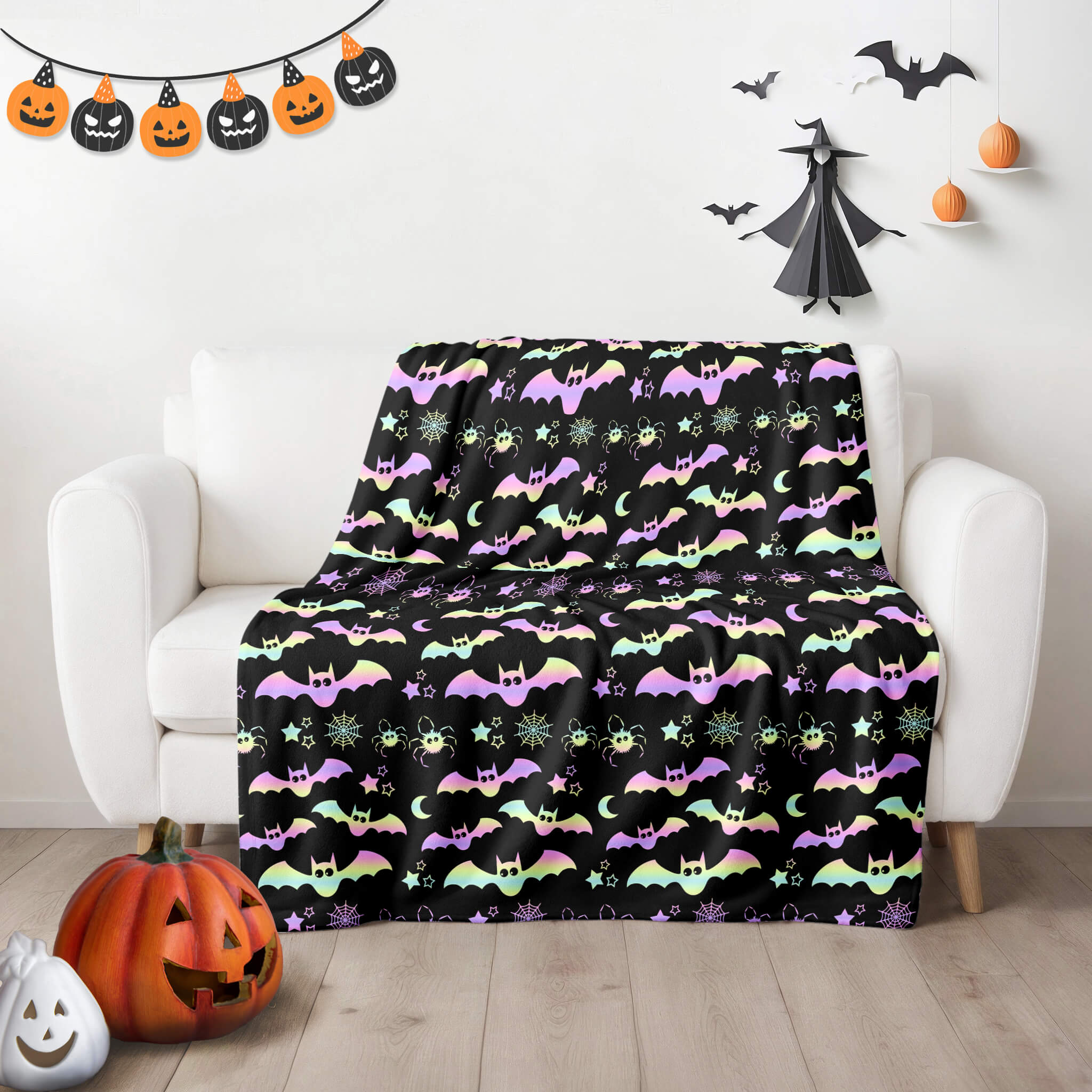 Halloween Blanket - Fantastic Bats