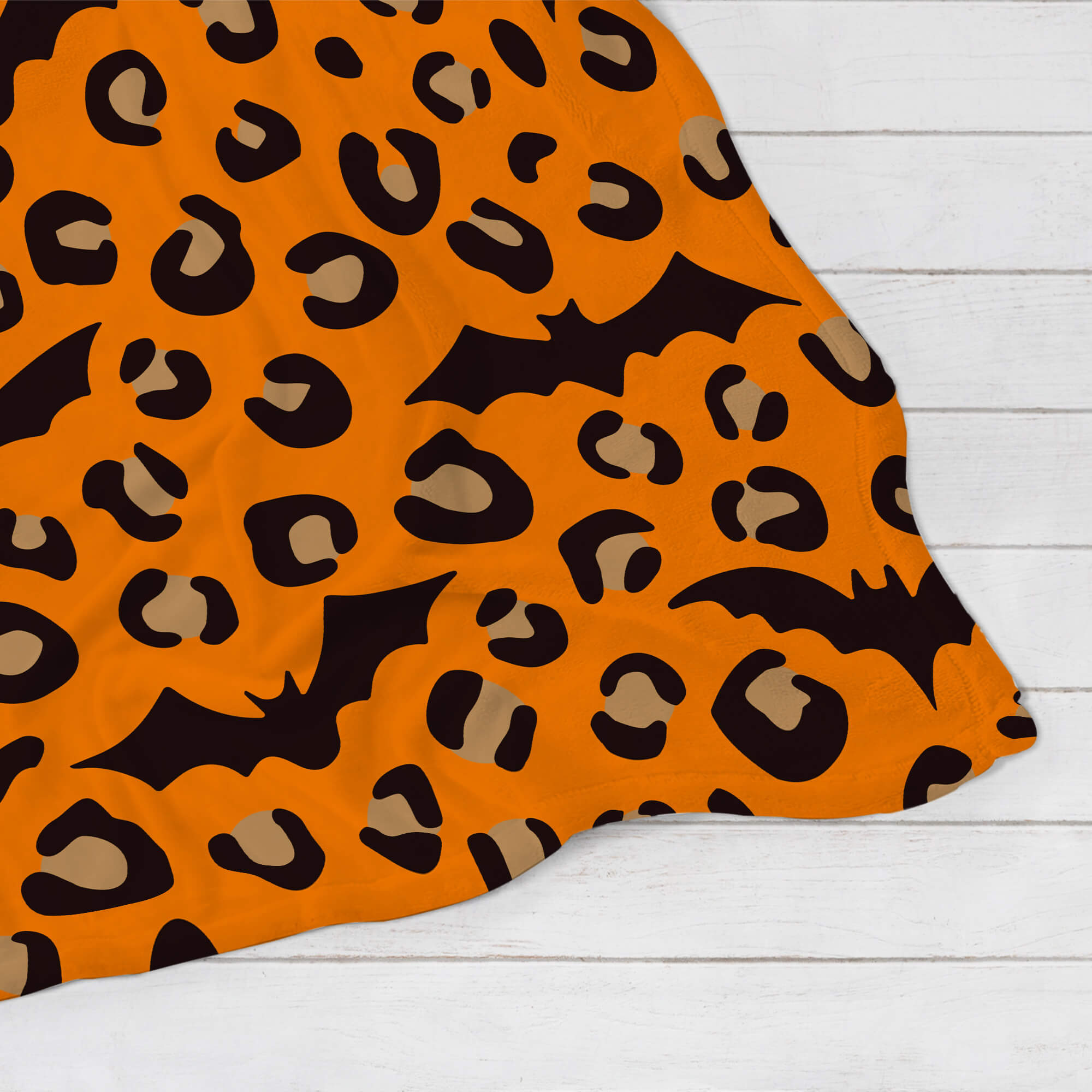 Halloween Blanket - Leopard Bat