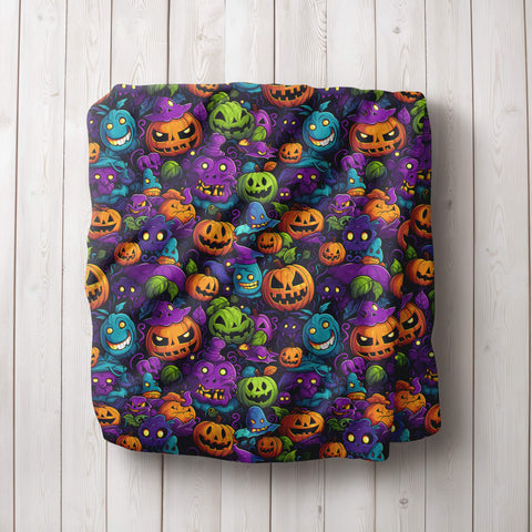 Halloween Blanket - Monsters Pumpkins