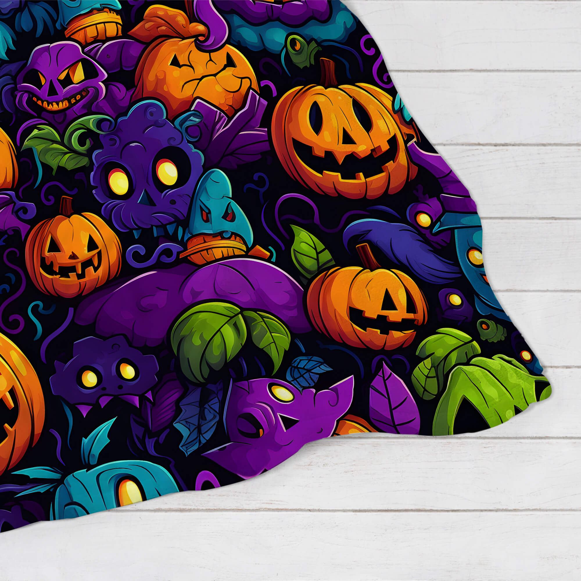 Halloween Blanket - Monsters Pumpkins