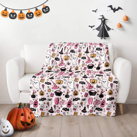 Halloween Blanket - Pink Halloween