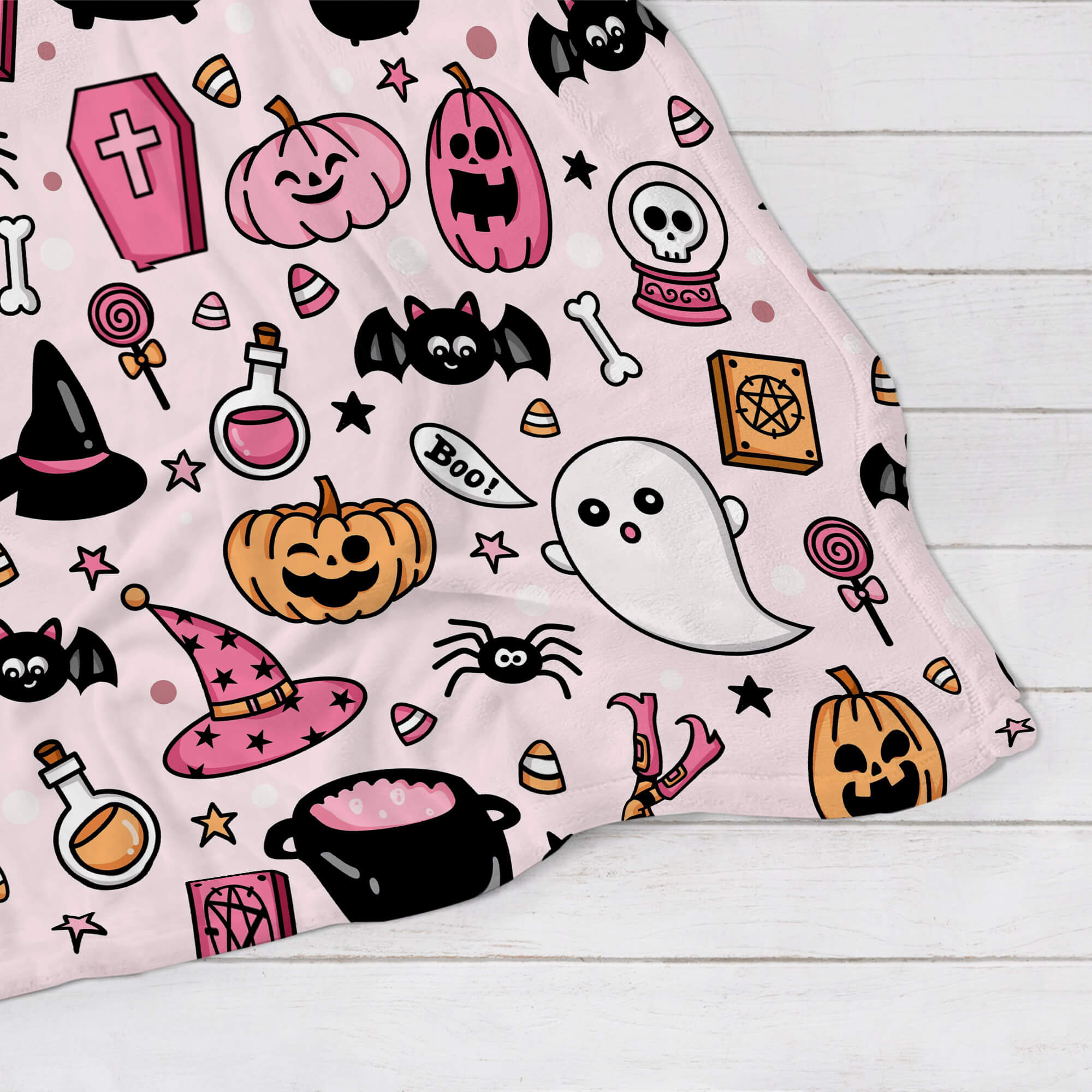 Halloween Blanket - Pink Halloween