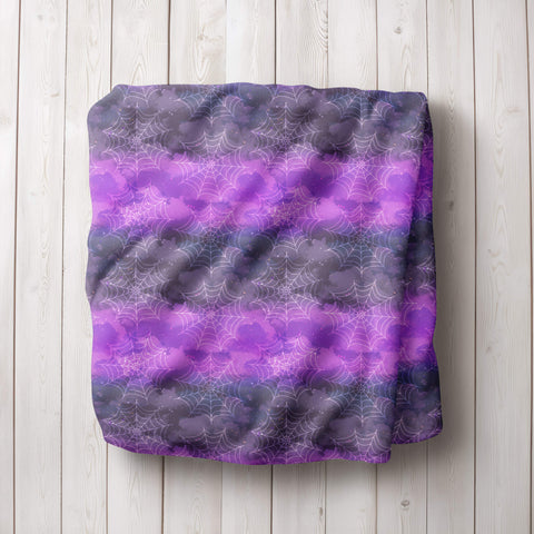 Halloween Blanket - Purple Web