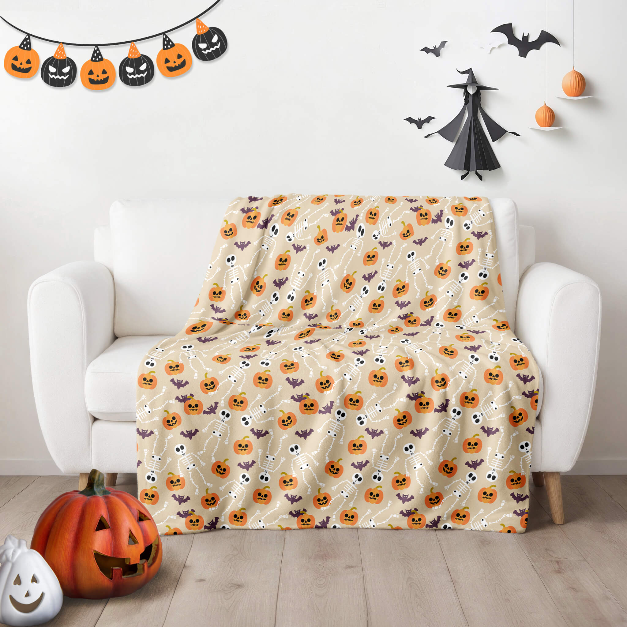 This is Halloween Blanket, sale Cute Fall Blanket, Skeleton Fall Blanket, Funny Halloween Blanket, Halloween Blanket