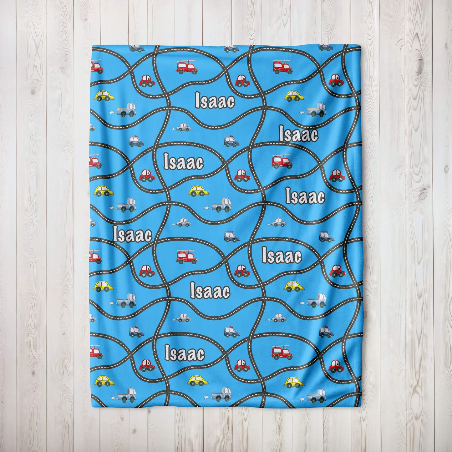 Personalized Name Blanket - Racing Track