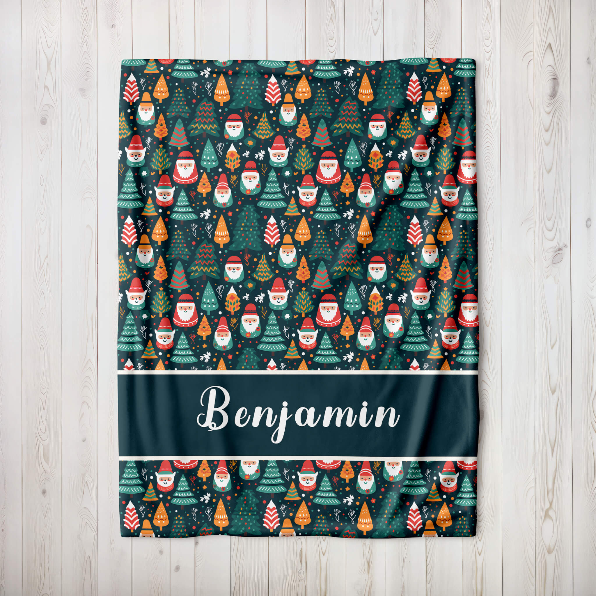 Personalized Christmas Blanket - Cute Gnomes