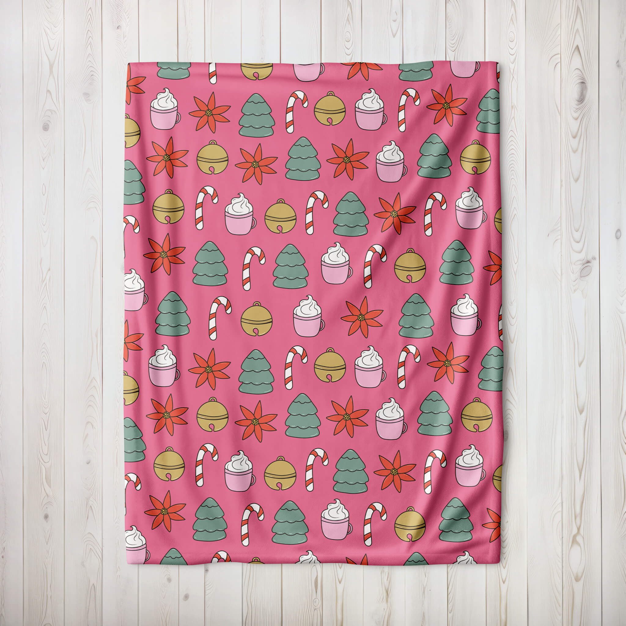 Christmas Blanket - Holiday Mood - Pink