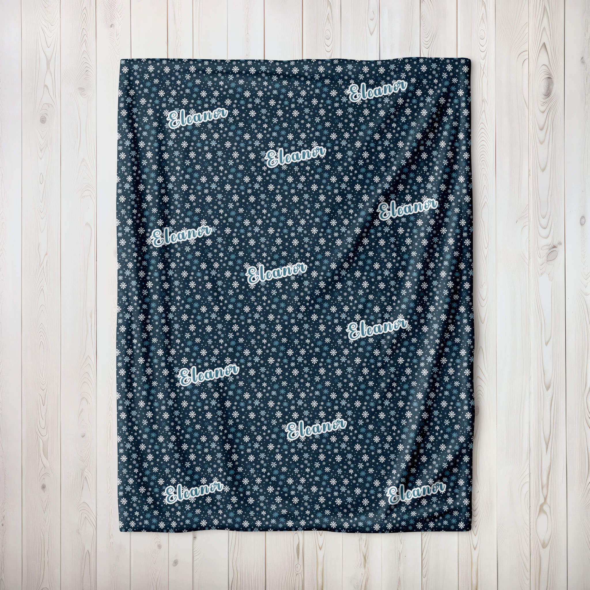 Personalized Christmas Blanket - Shining Snowflakes