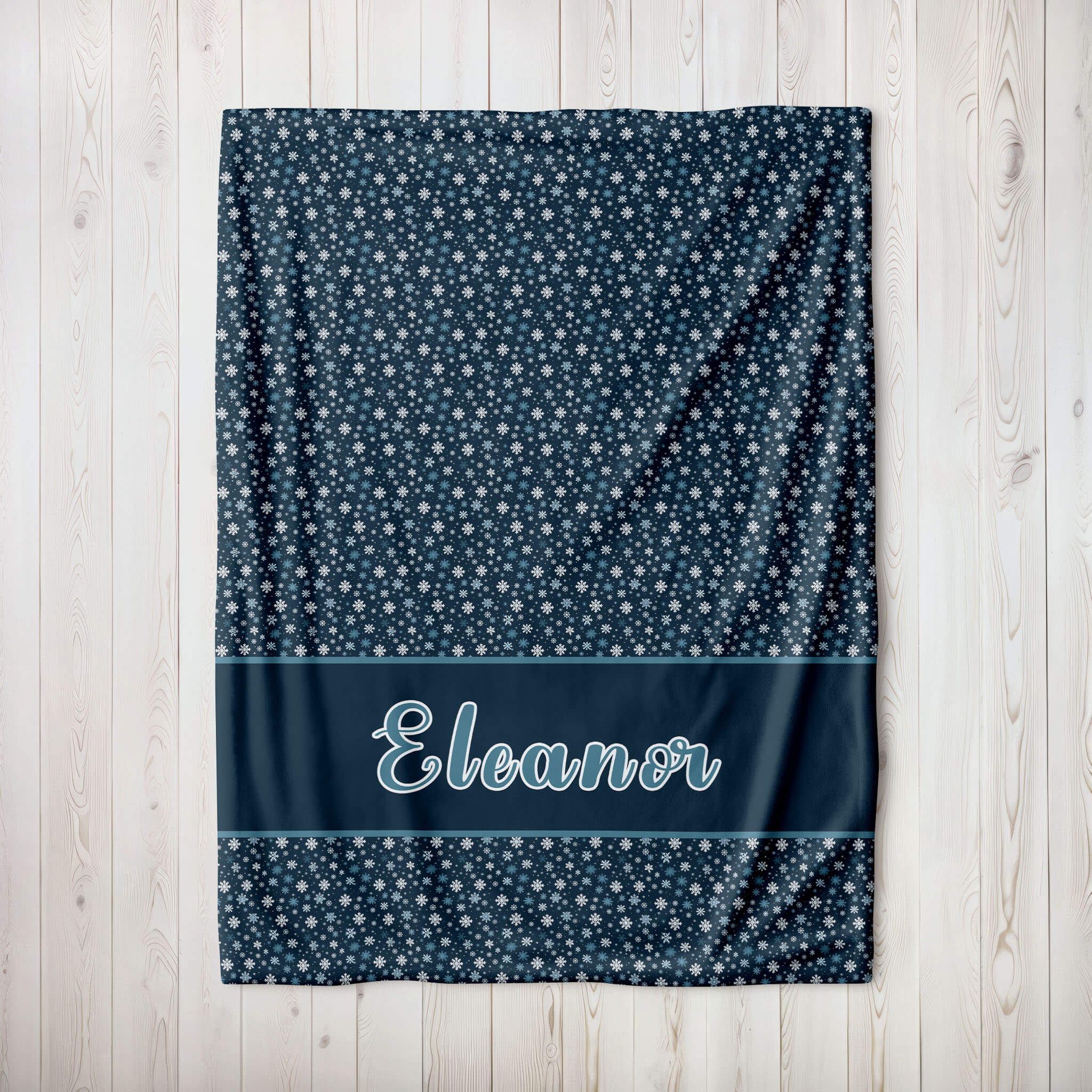 Personalized Christmas Blanket - Shining Snowflakes