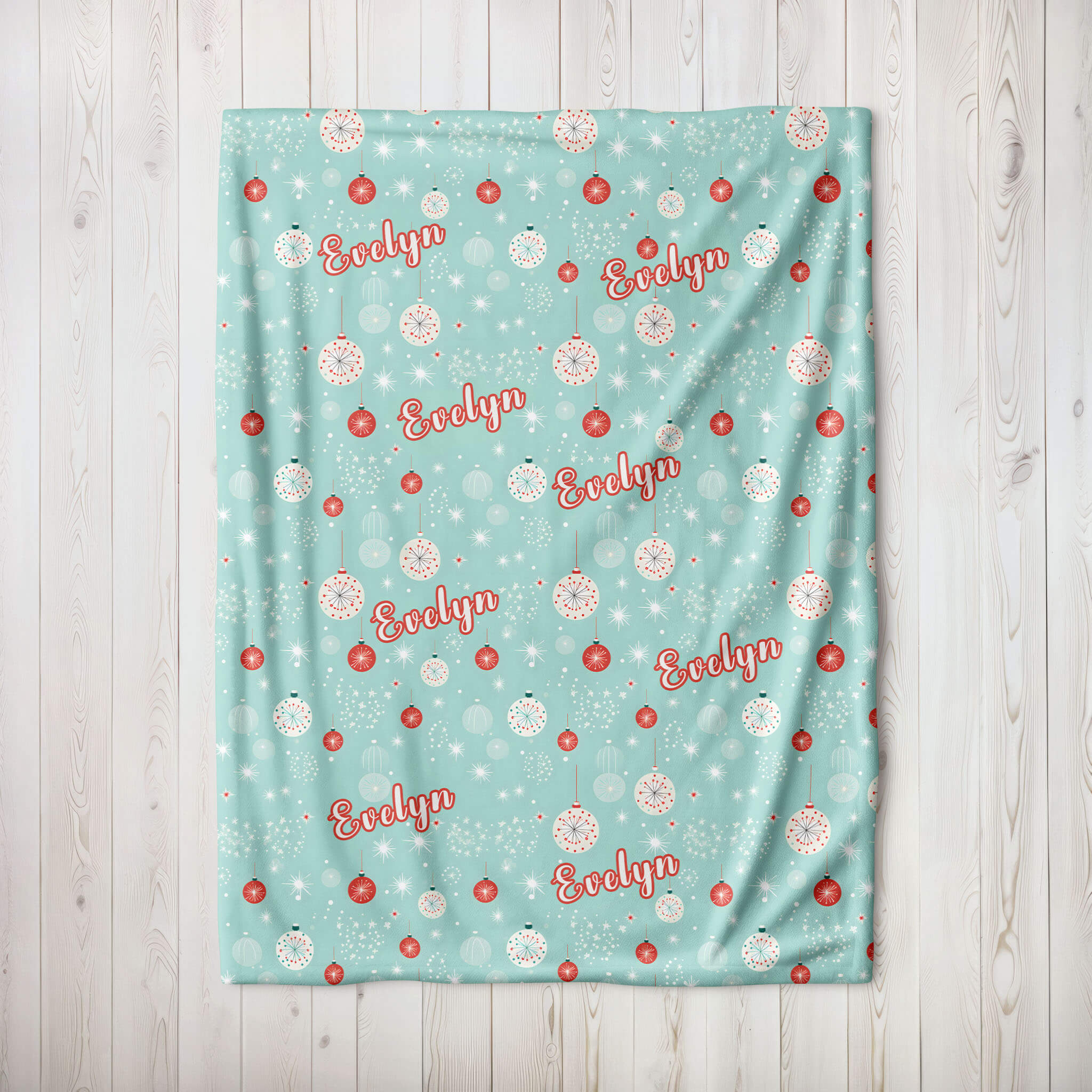 Personalized Christmas Blanket - Snowy Charm