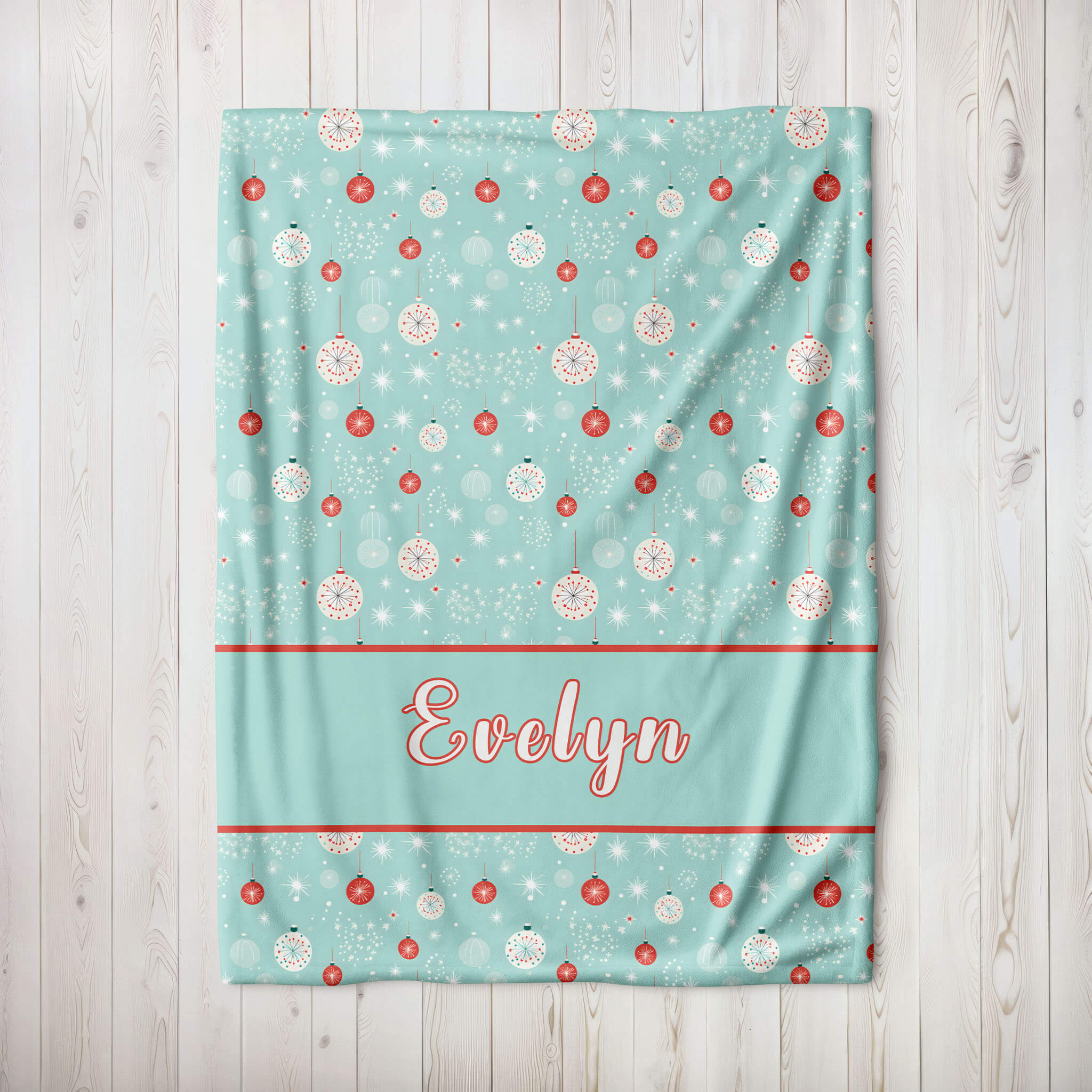 Personalized Christmas Blanket - Snowy Charm