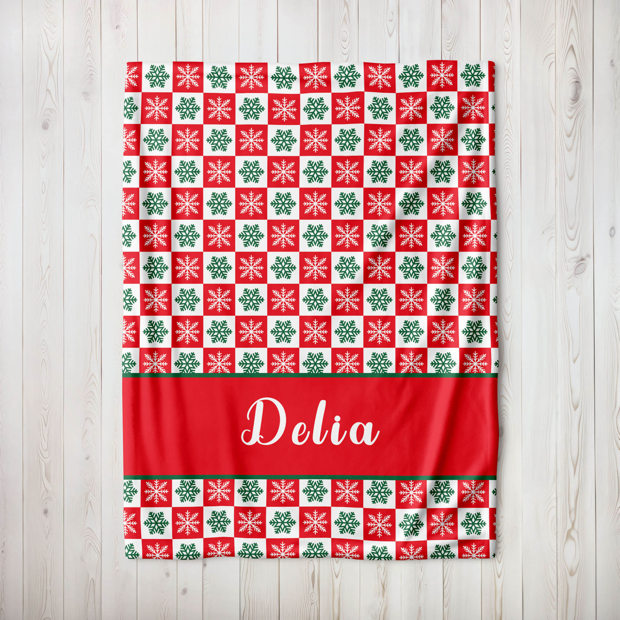 Personalized Christmas Blanket - Wonderful Snowflakes