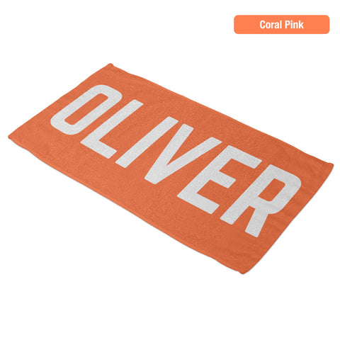 Personalized Beach Towel - Big Name