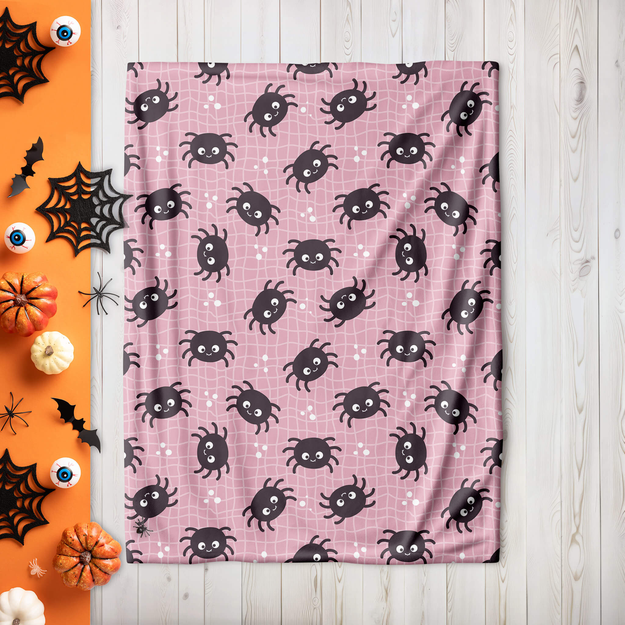 Halloween Blanket - Cute Spiders