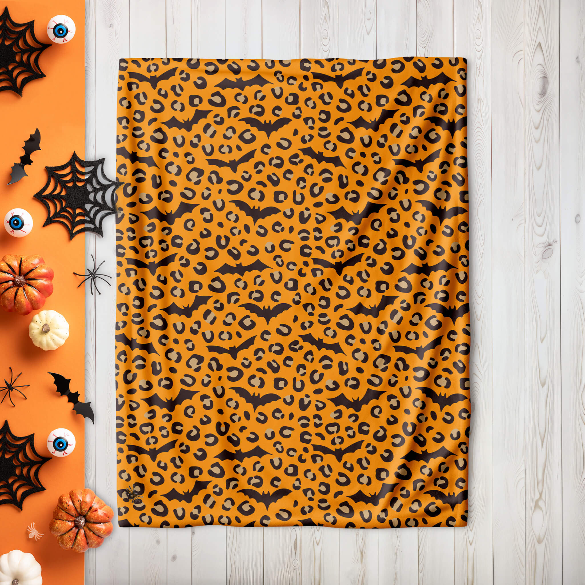 Halloween Blanket - Leopard Bat