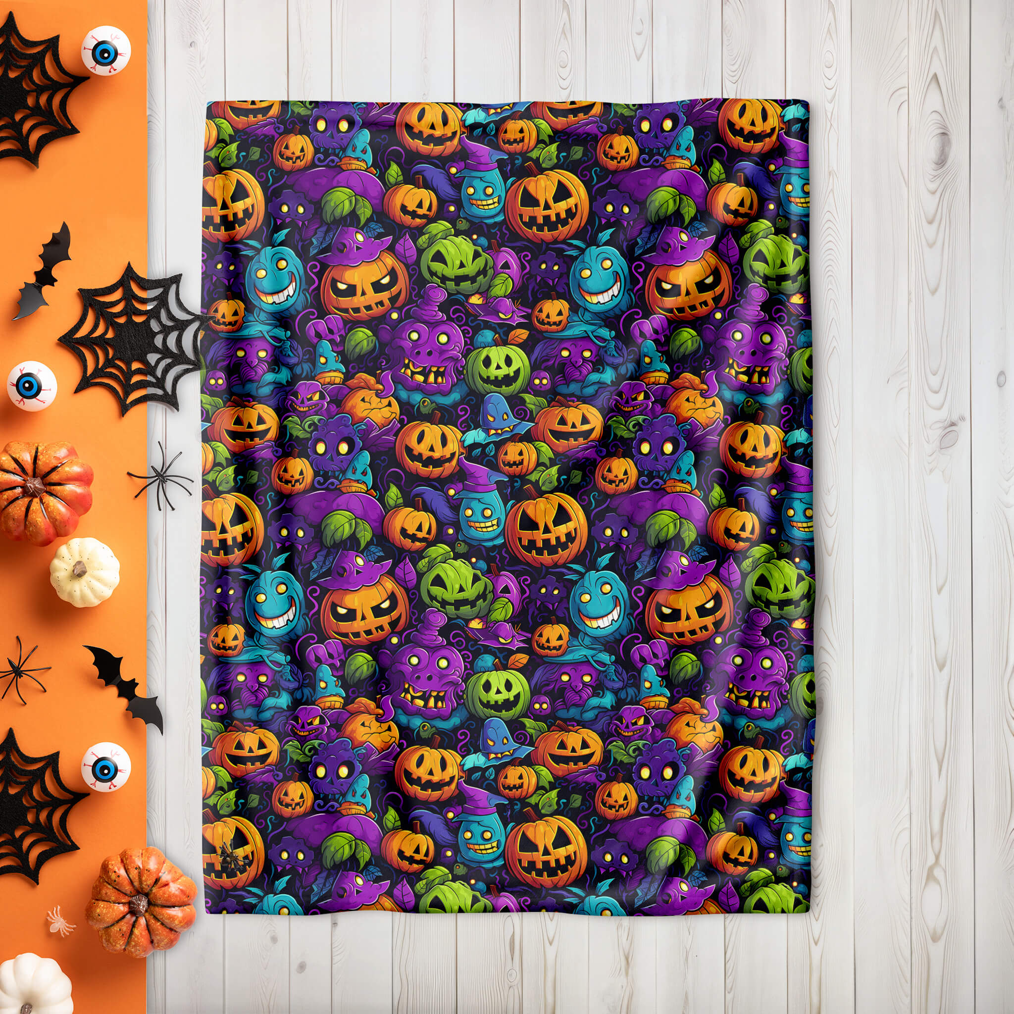 Halloween Blanket - Monsters Pumpkins