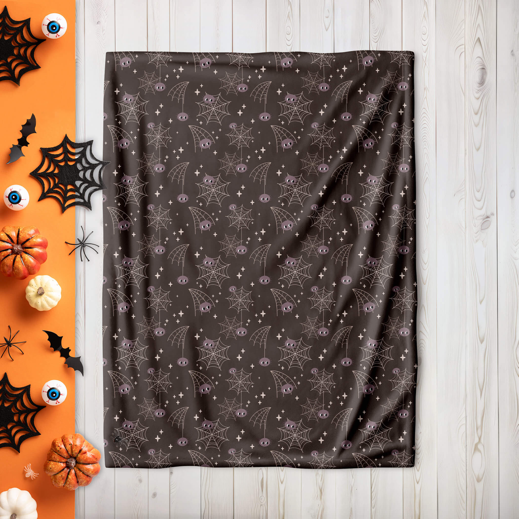 Halloween Blanket - Night Spiders