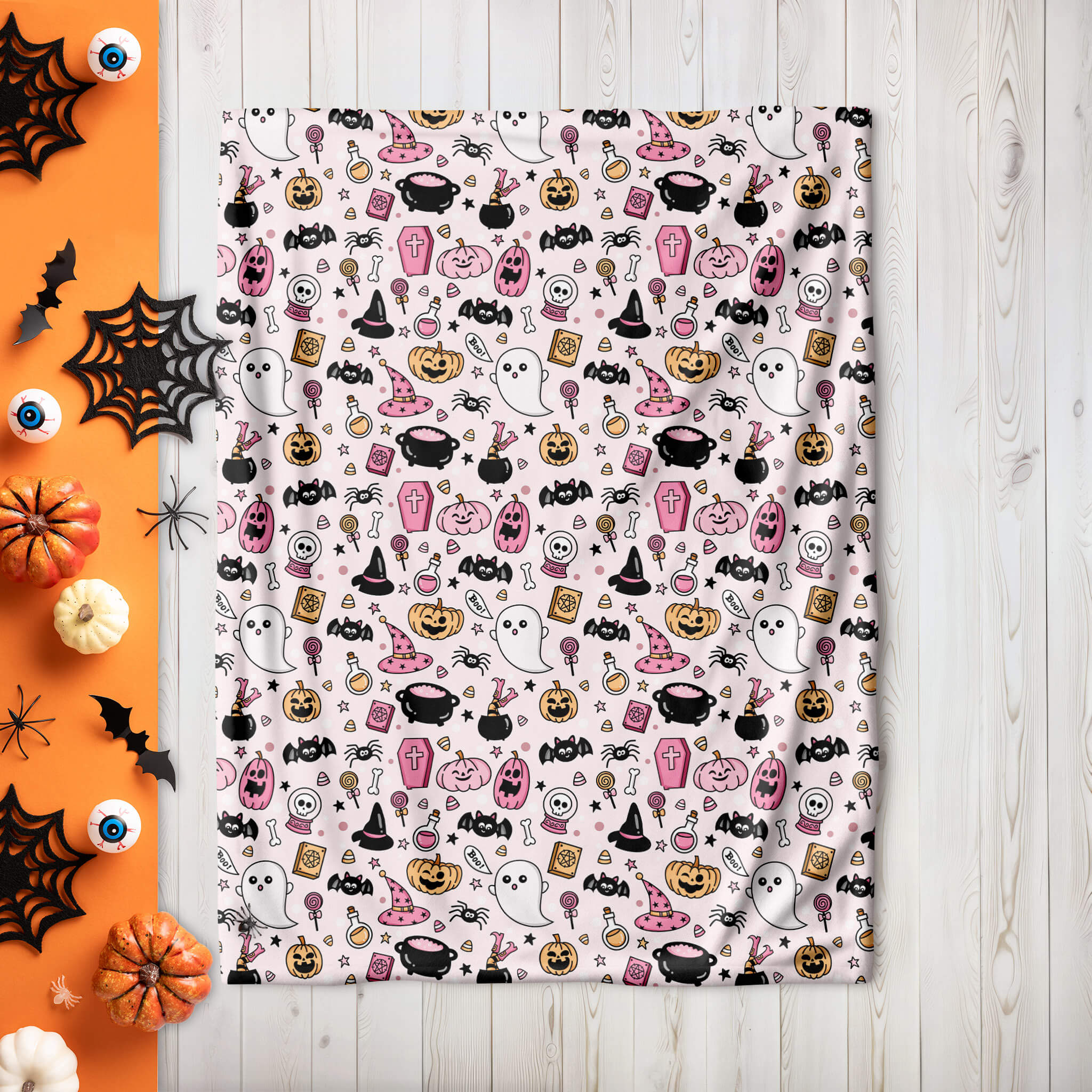 Halloween Blanket - Pink Halloween