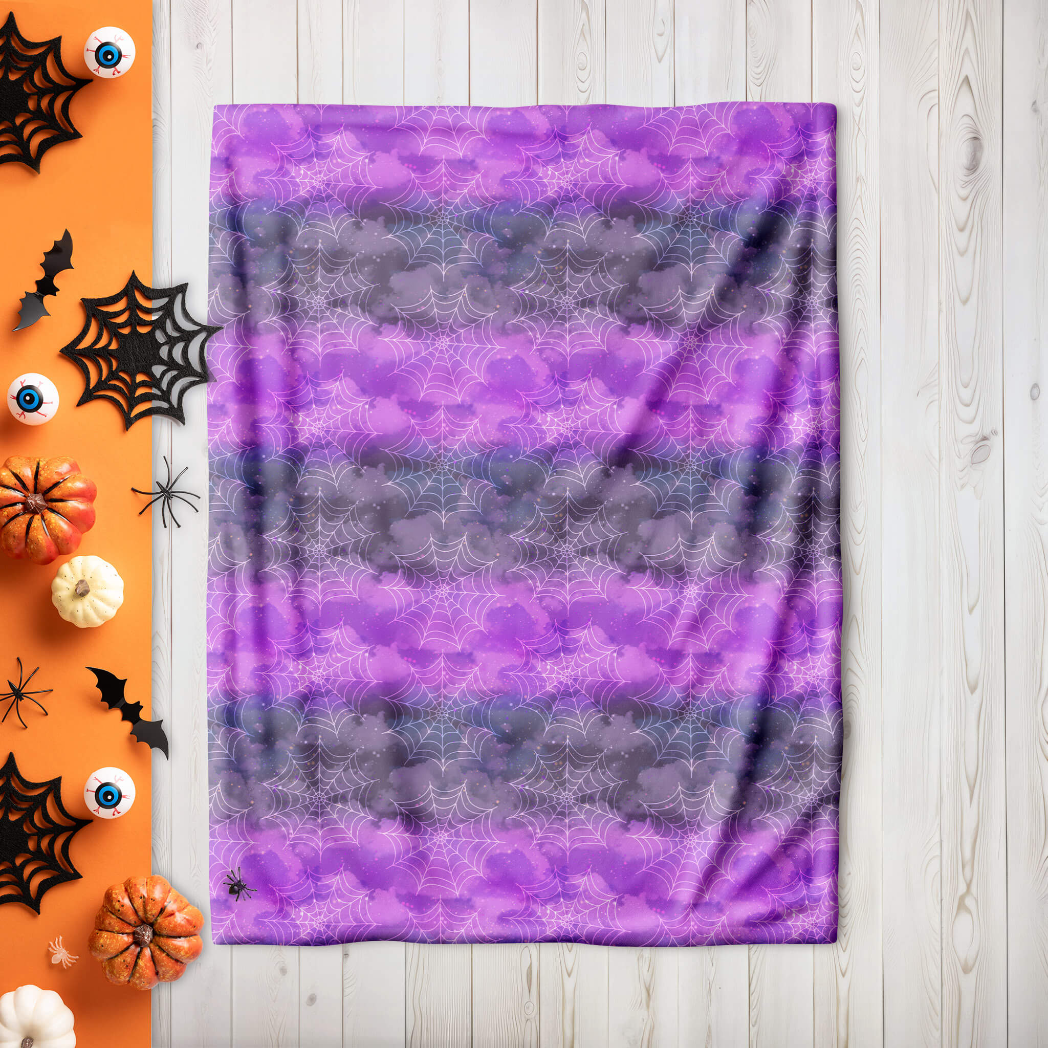 Halloween Blanket - Purple Web