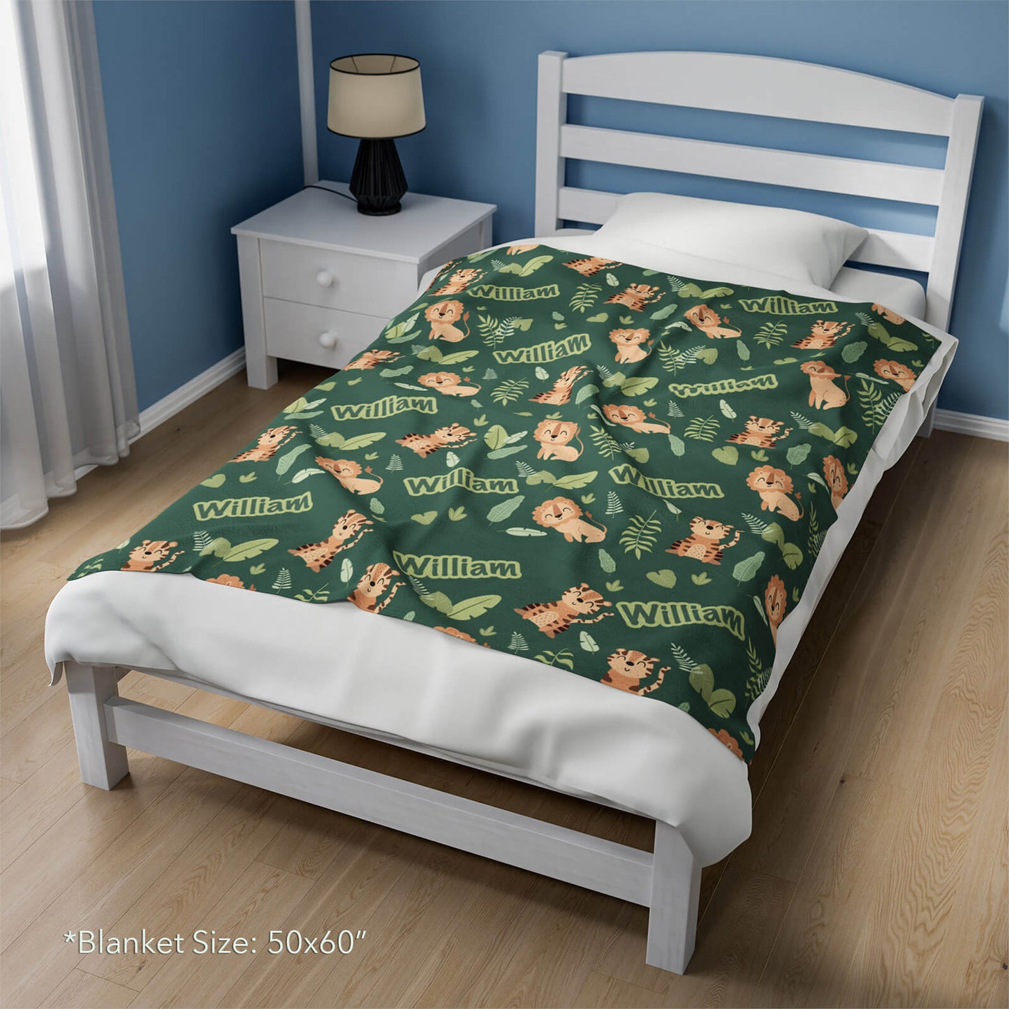 Personalized Baby Blanket - Lions & Tigers