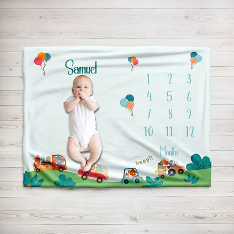 Baby Milestone Blanket With Name | Funny Trip