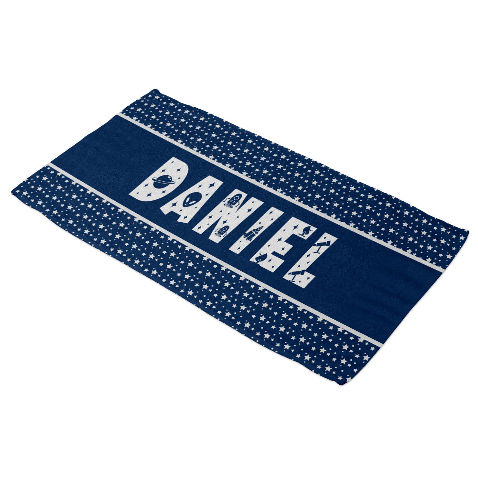 Personalized Beach Towel - Blue Stars